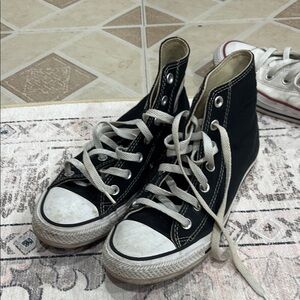 Classic Black High-Top Kids Sneakers
